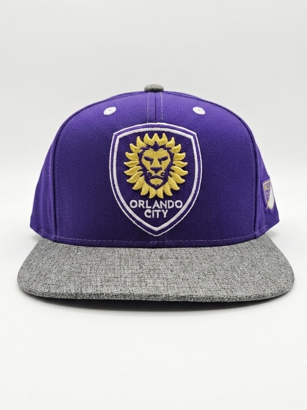 ​Adidas Orlando City SC MLS Soccer Purple Gray Flat Brim Snapback Hat OSFM